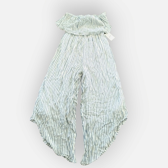 Japna Stripes Sleeveless Ruffle Jumpsuit NWT Small - Picture 2 of 8
